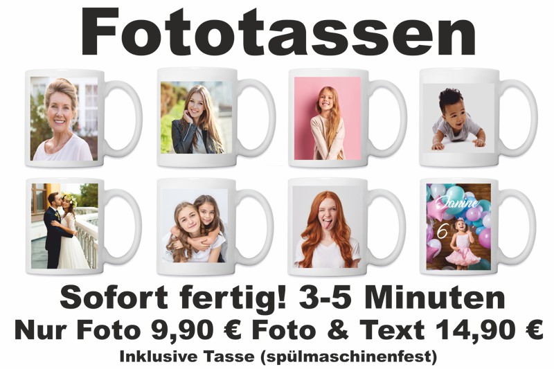 Fototassen, personalisierte Geschenke